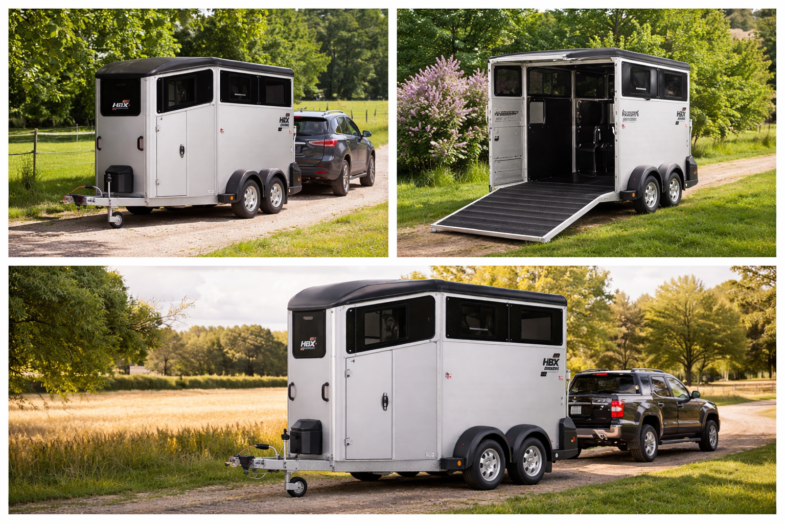 Ifor Williams HBX 511 Pferdeanhänger 2700 kg Aluminium 2 Pferde mit Rampe Frontausstieg Vollpoly Dach NEU