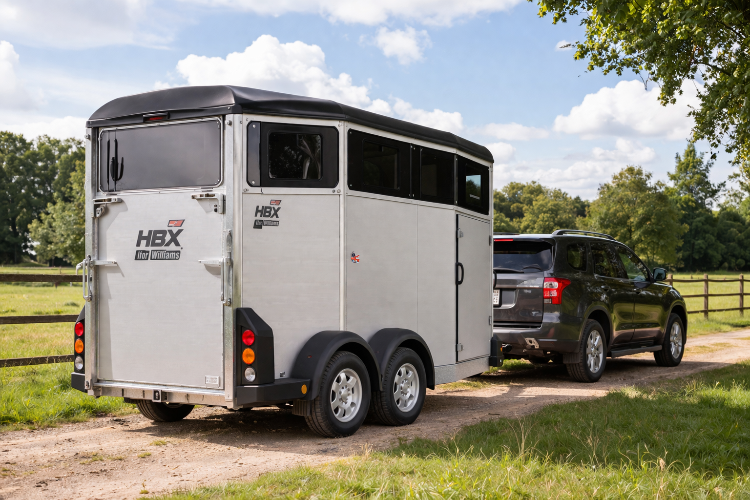 Ifor Williams HBX 511 Pferdeanhänger 2700 kg Aluminium 2 Pferde mit Rampe Frontausstieg Vollpoly Dach NEU