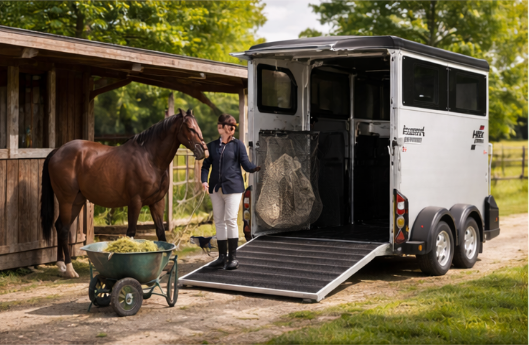 Ifor Williams HBX 511 Pferdeanhänger 2700 kg Aluminium 2 Pferde mit Rampe Frontausstieg Vollpoly Dach NEU