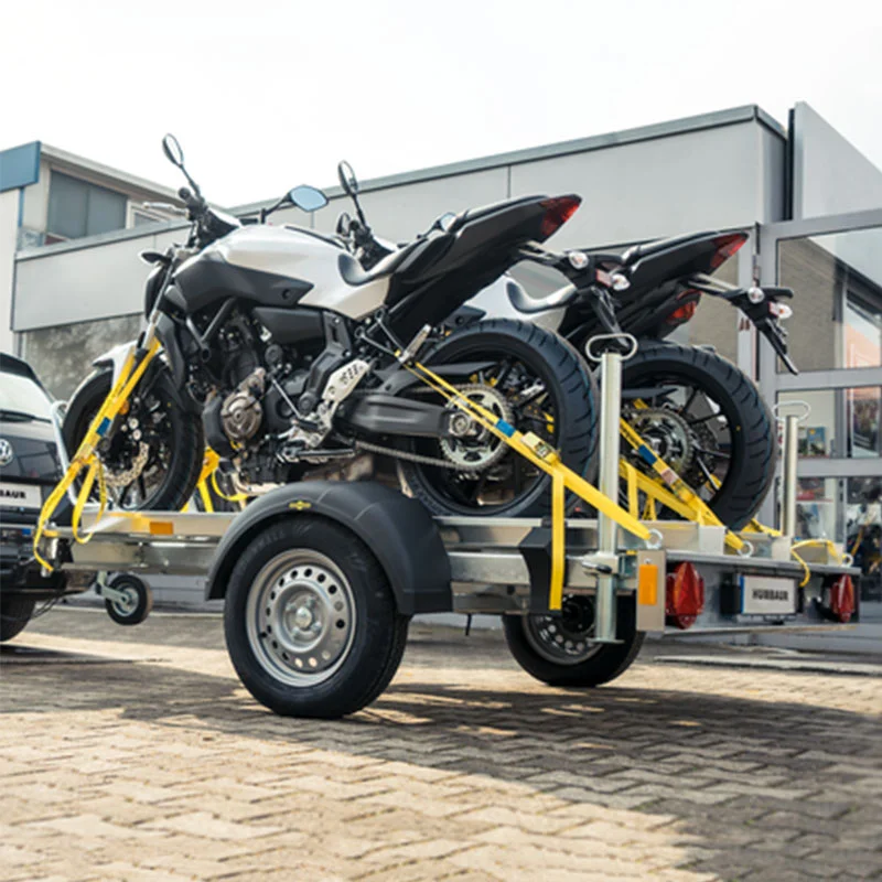 Motorradanhänger für 3 Motorräder, Einachser, 750 kg