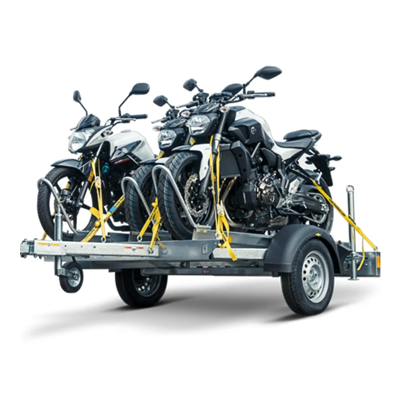Motorradanhänger für 3 Motorräder, Einachser, 750 kg