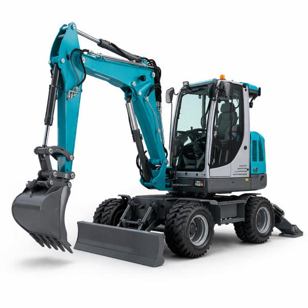 Mini-Bagger 8 Tonnen auf Rädern – Stage V