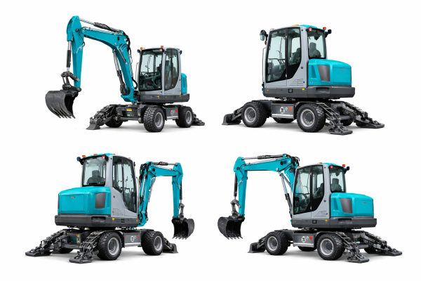 Mini-Bagger 8 Tonnen auf Rädern – Stage V